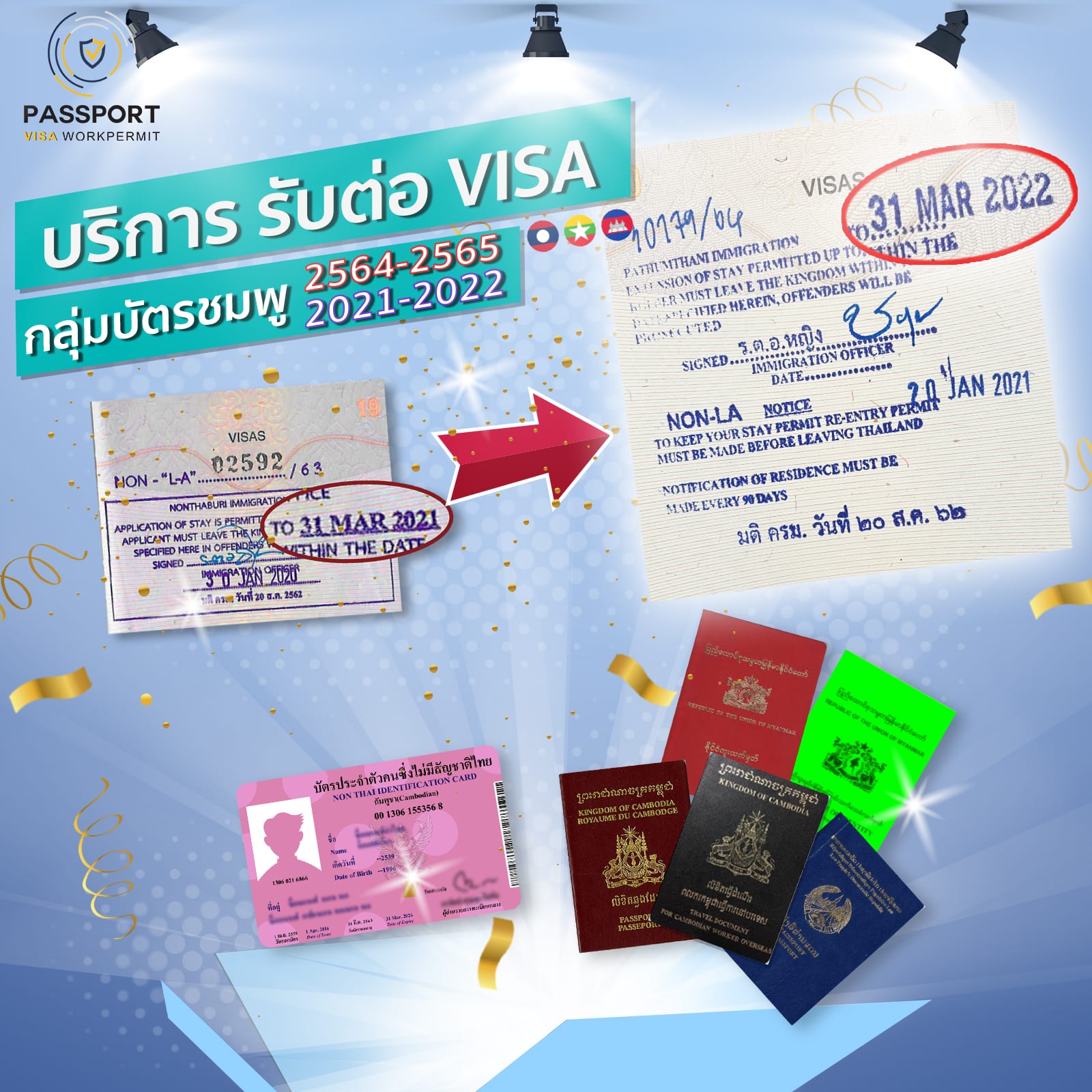 ต่อวีซ่าแรงงานต่างด้าว 2564 กลุ่มบัตรชมพูอีก1ปี หมดอายุ 2565